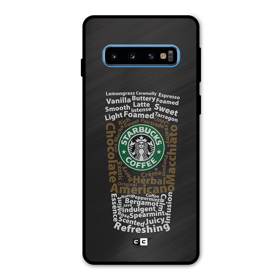 Glass StarBucks Metal Back Case for Galaxy S10