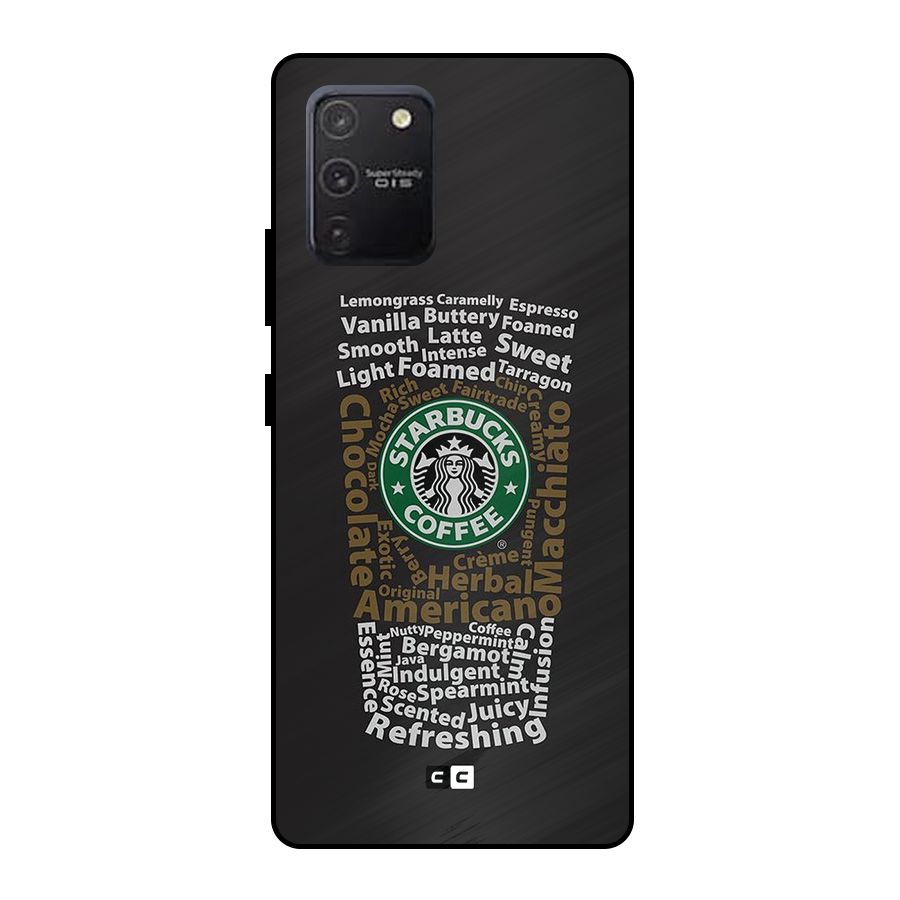 Glass StarBucks Metal Back Case for Galaxy S10 Lite