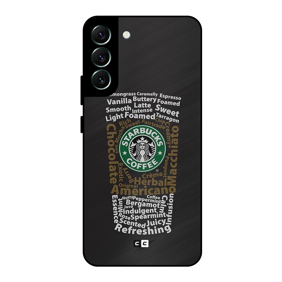 Glass StarBucks Metal Back Case for Galaxy S22 Plus 5G