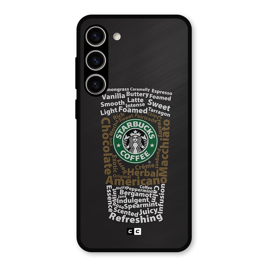Glass StarBucks Metal Back Case for Galaxy S23 Plus