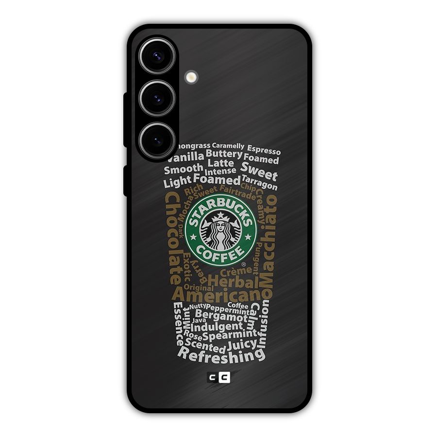 Glass StarBucks Metal Back Case for Galaxy S24 Plus