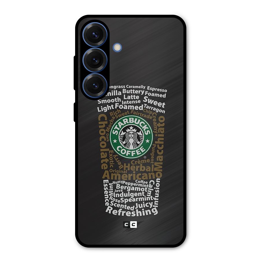 Glass StarBucks Metal Back Case for Galaxy S25
