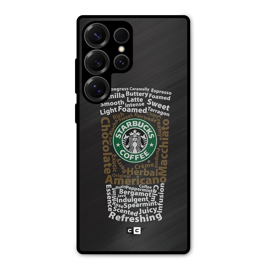 Glass StarBucks Metal Back Case for Galaxy S25 Ultra