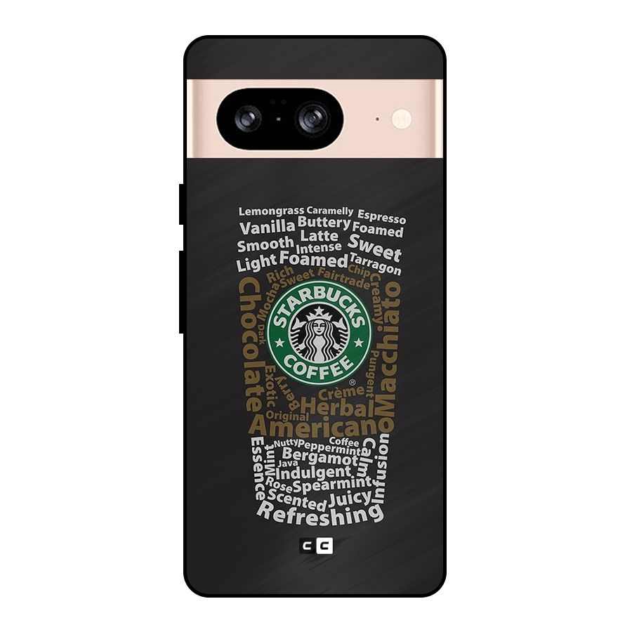 Glass StarBucks Metal Back Case for Google Pixel 8