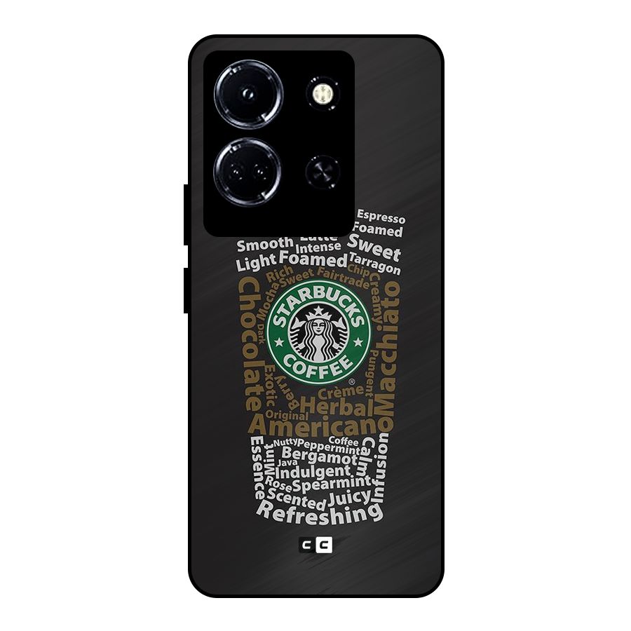 Glass StarBucks Metal Back Case for Infinix Note 30 5G