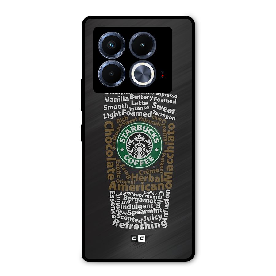 Glass StarBucks Metal Back Case for Infinix Note 40 5G