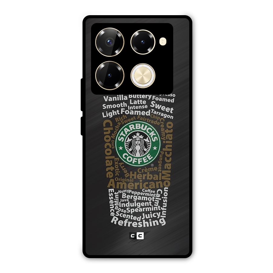 Glass StarBucks Metal Back Case for Infinix Note 40 Pro Plus