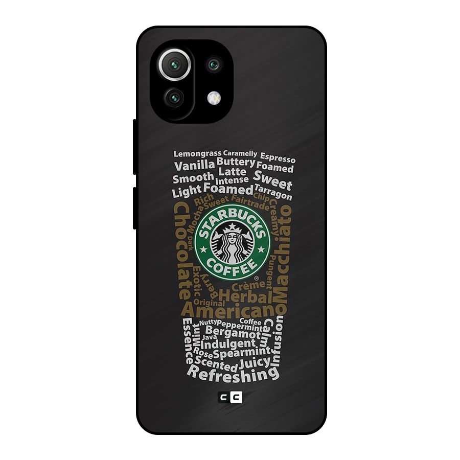 Glass StarBucks Metal Back Case for Mi 11 Lite NE 5G