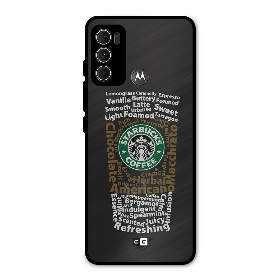 Glass StarBucks Metal Back Case for Moto G60