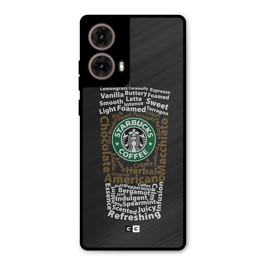Glass StarBucks Metal Back Case for Moto G85
