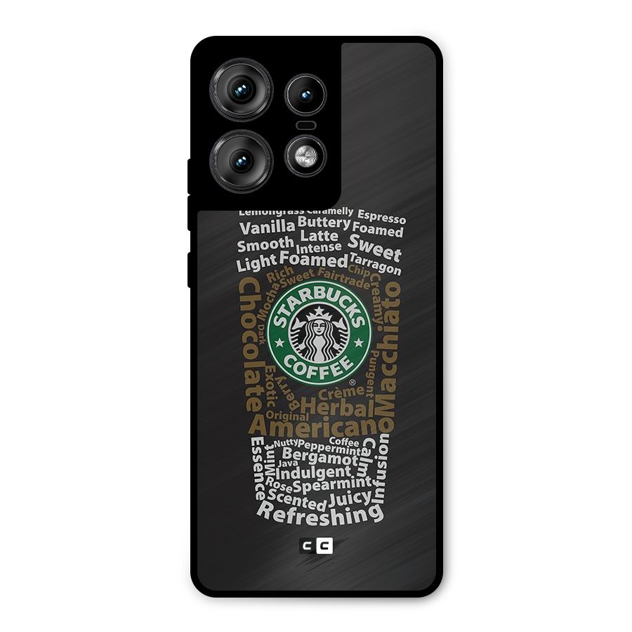 Glass StarBucks Metal Back Case for Motorola Edge 50 Pro