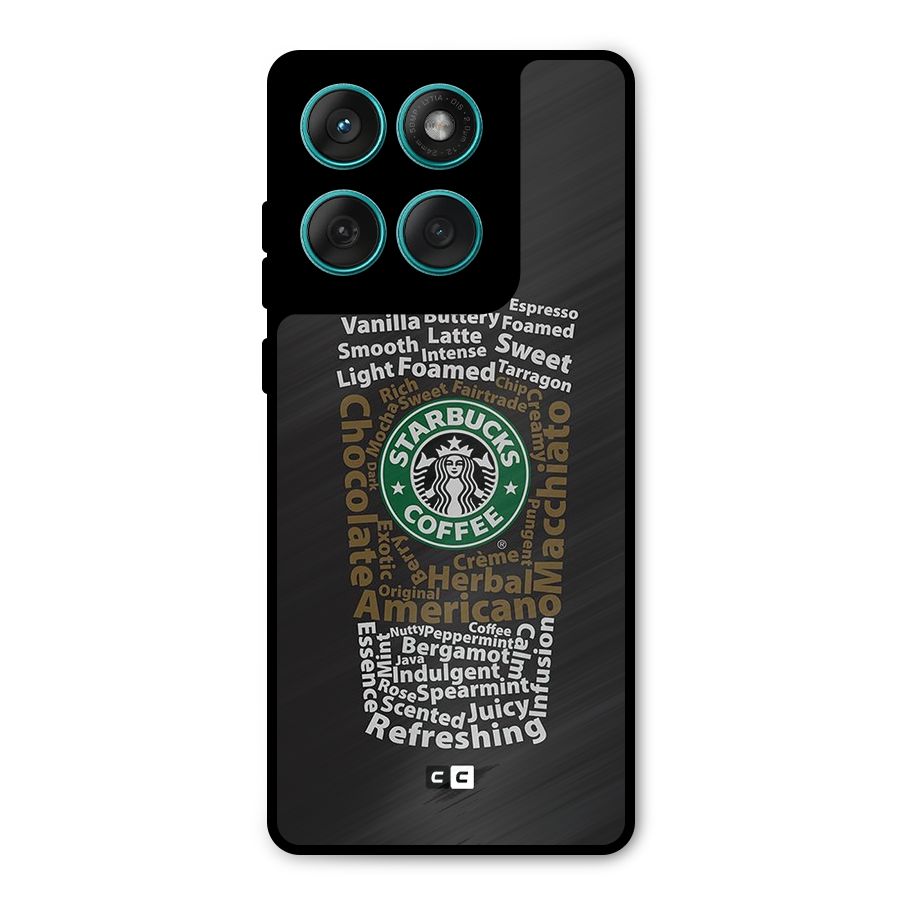 Glass StarBucks Metal Back Case for Motorola Edge 60 Fusion