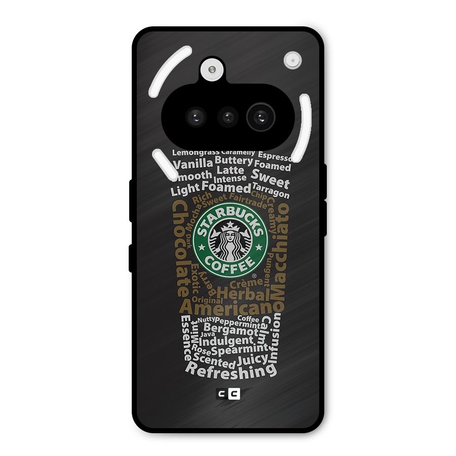 Glass StarBucks Metal Back Case for Nothing Phone 3a