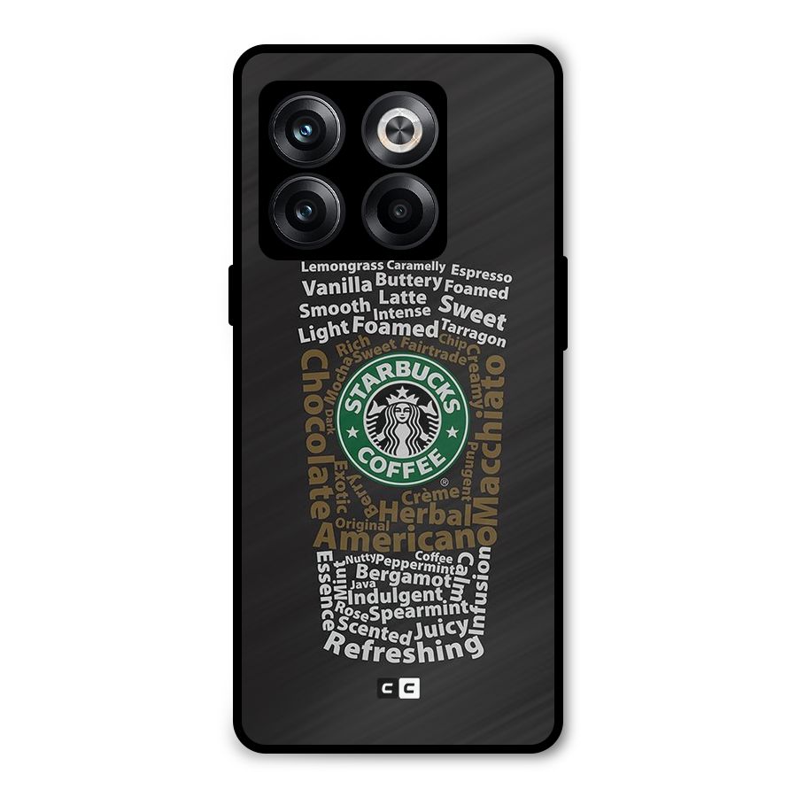 Glass StarBucks Metal Back Case for OnePlus 10T
