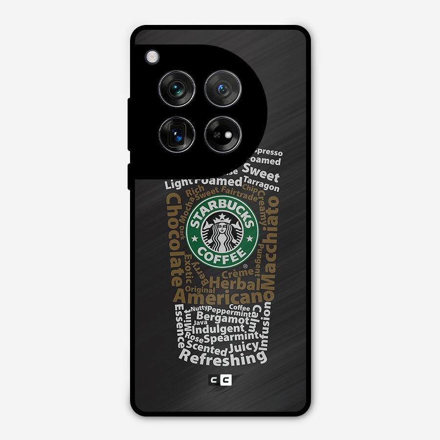 Glass StarBucks Metal Back Case for OnePlus 12