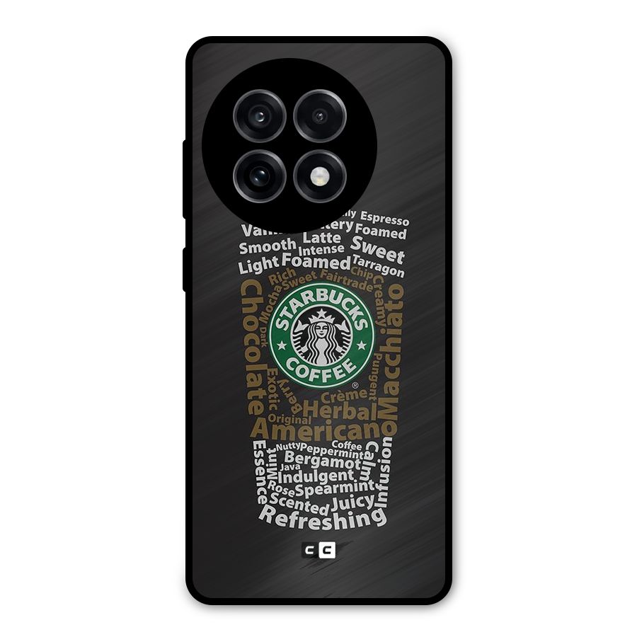 Glass StarBucks Metal Back Case for OnePlus 13R