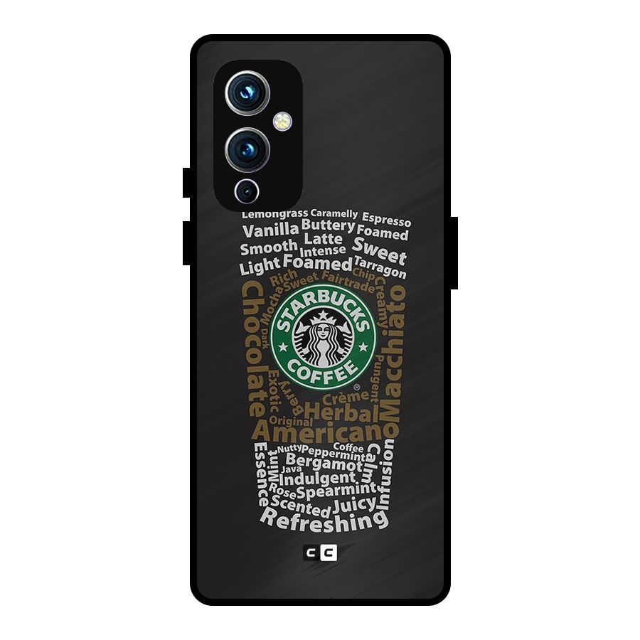 Glass StarBucks Metal Back Case for OnePlus 9