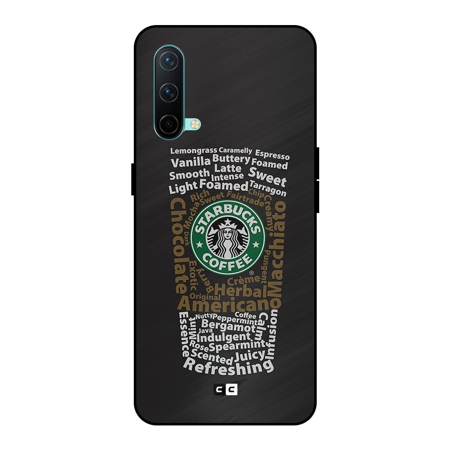 Glass StarBucks Metal Back Case for OnePlus Nord CE 5G