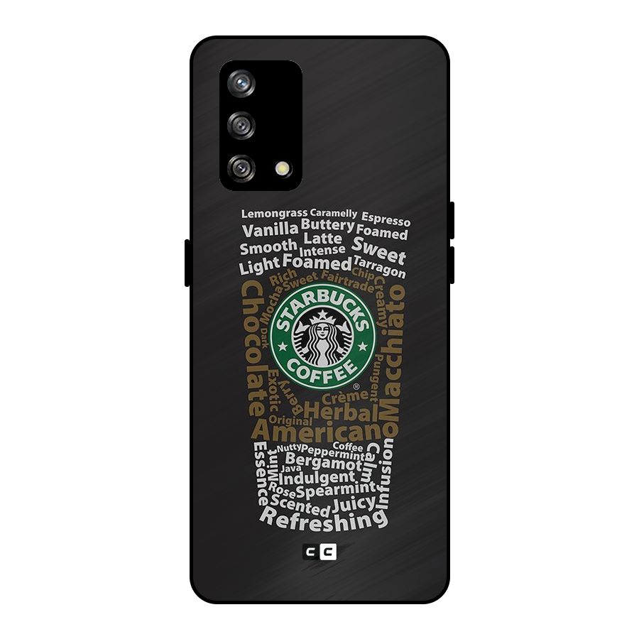 Glass StarBucks Metal Back Case for Oppo F19