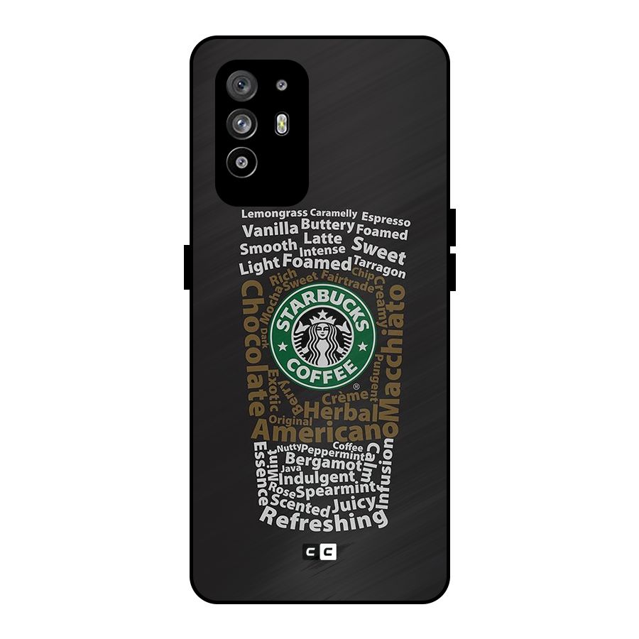 Glass StarBucks Metal Back Case for Oppo F19 Pro Plus 5G