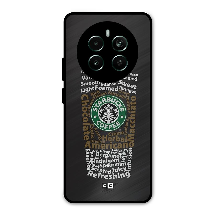 Glass StarBucks Metal Back Case for Realme 12 Pro Plus