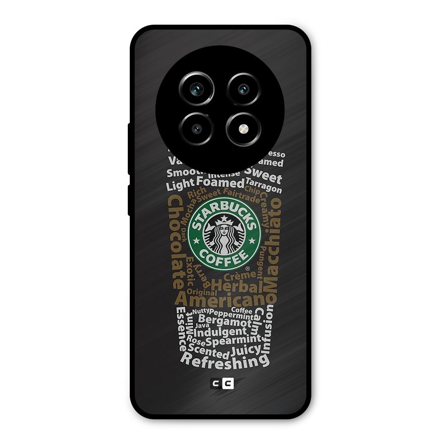 Glass StarBucks Metal Back Case for Realme 13 Pro