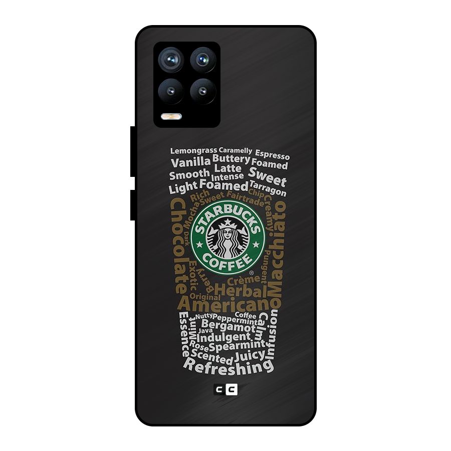 Glass StarBucks Metal Back Case for Realme 8 Pro