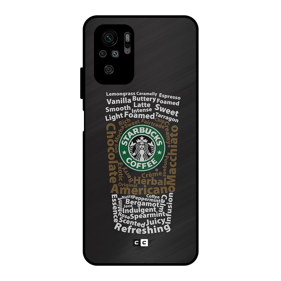 Glass StarBucks Metal Back Case for Redmi Note 11 SE