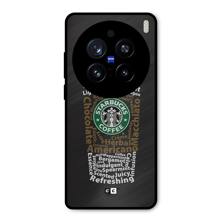 Glass StarBucks Metal Back Case for Vivo X200 Pro