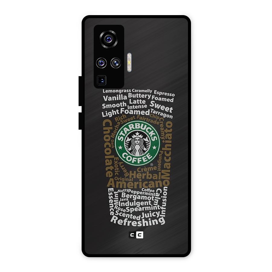 Glass StarBucks Metal Back Case for Vivo X50 Pro