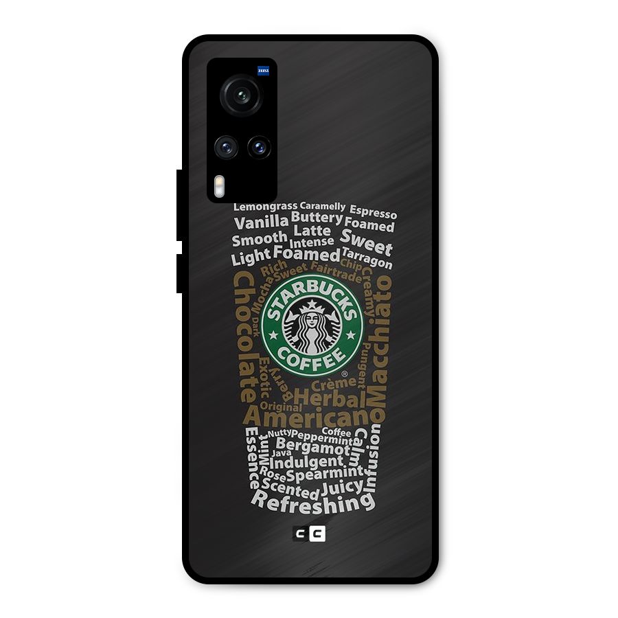 Glass StarBucks Metal Back Case for Vivo X60
