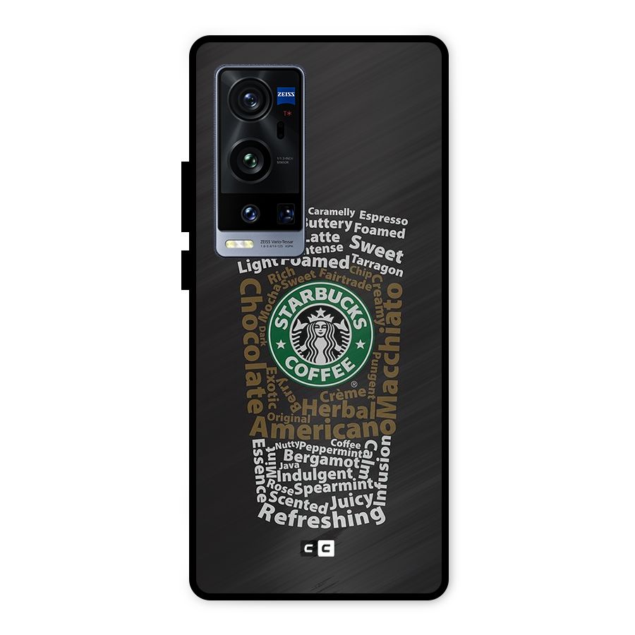 Glass StarBucks Metal Back Case for Vivo X60 Pro Plus