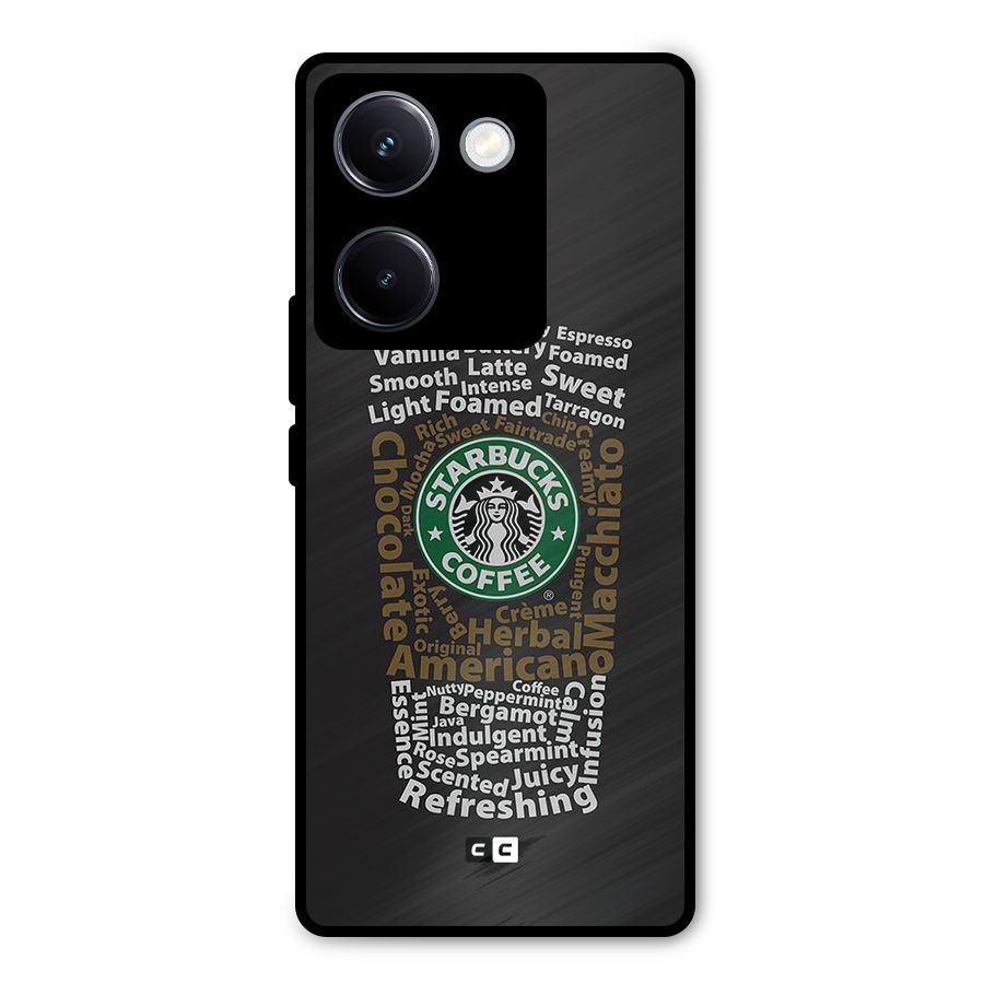 Glass StarBucks Metal Back Case for Vivo Y300 Plus
