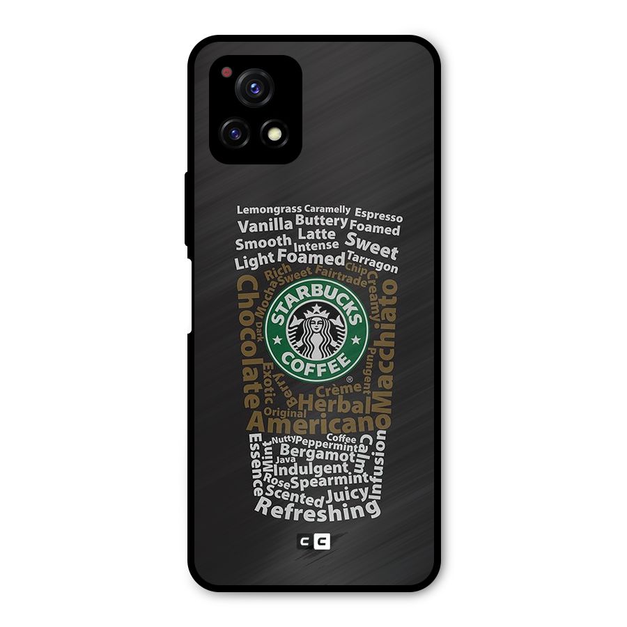 Glass StarBucks Metal Back Case for Vivo Y72 5G