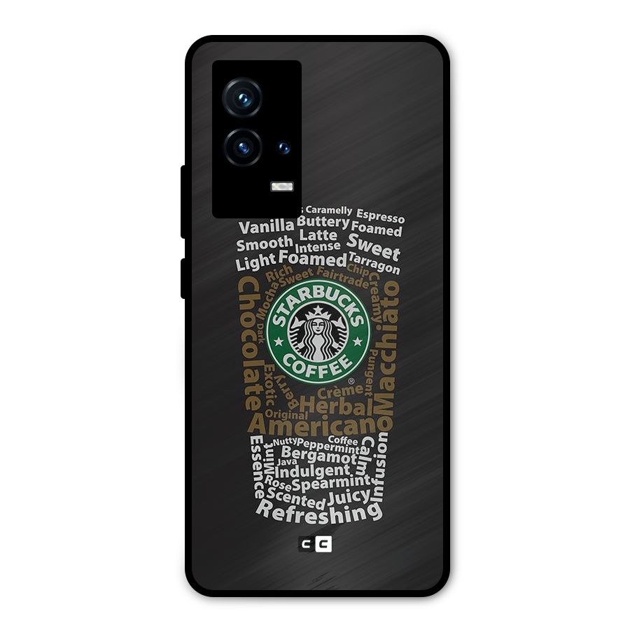 Glass StarBucks Metal Back Case for iQOO 9 5G