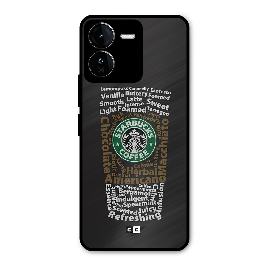 Glass StarBucks Metal Back Case for iQOO Z9