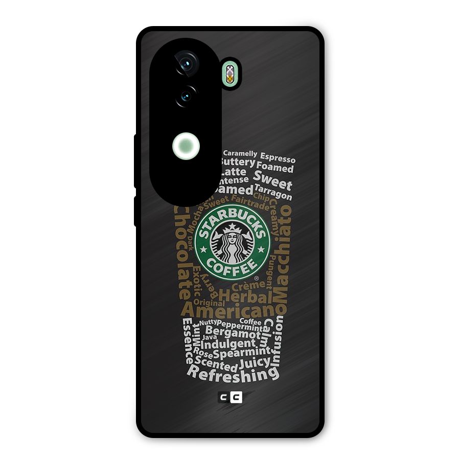 Glass StarBucks Metal Back Case for iQOO Z9s