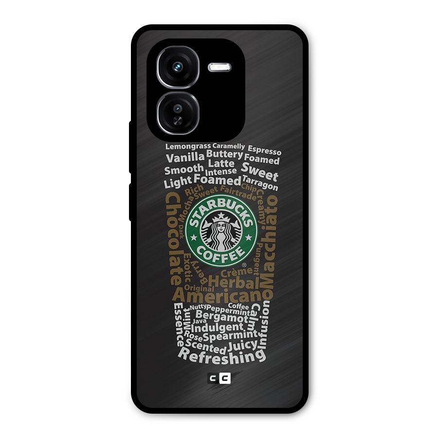 Glass StarBucks Metal Back Case for iQOO Z9x