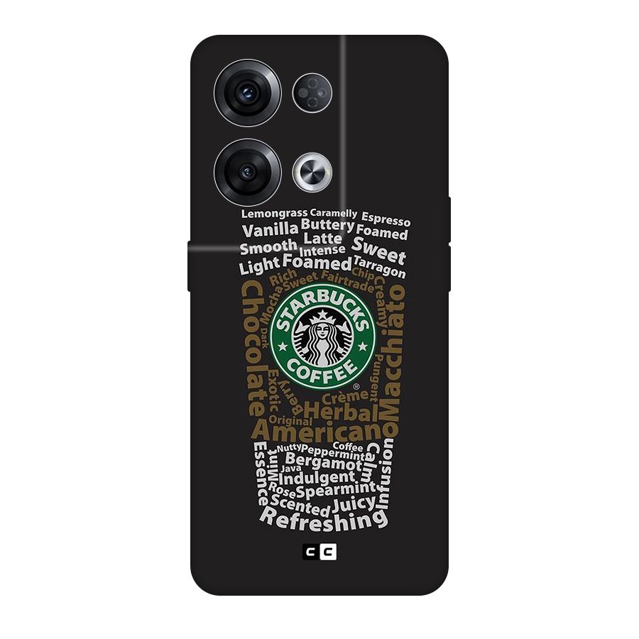 Glass StarBucks Original Polycarbonate Back Case for Oppo Reno8 Pro 5G