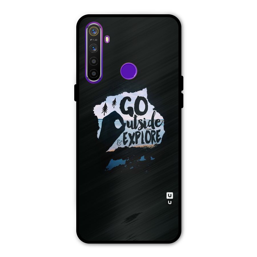 Go Outside Glass Back Case for Realme 5s