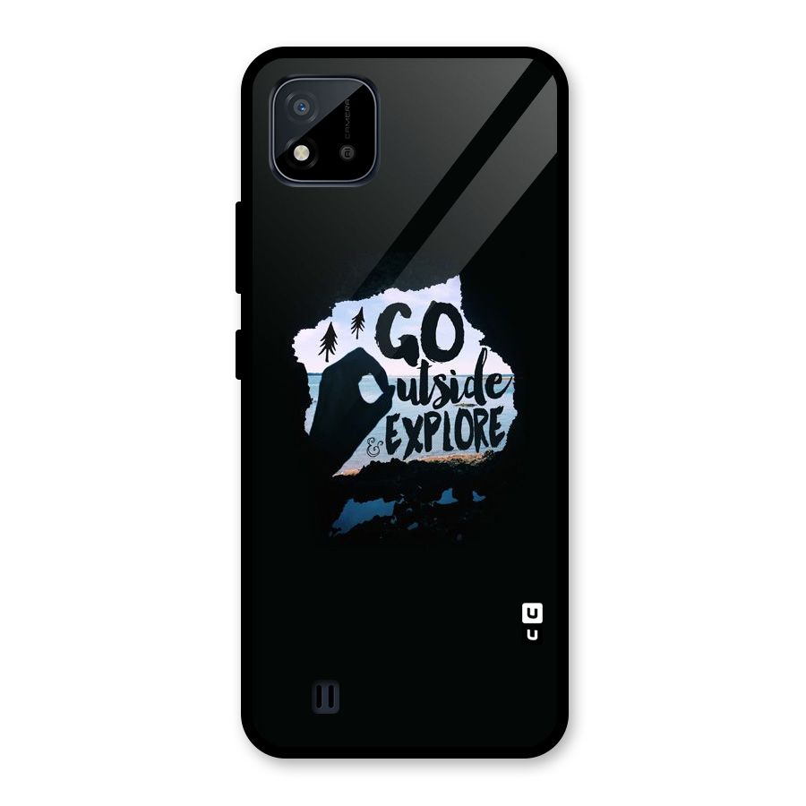 Go Outside Glass Back Case for Realme C11 2021