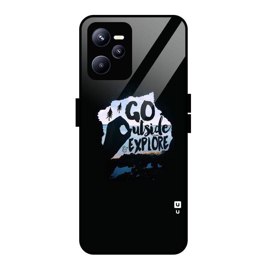 Go Outside Glass Back Case for Realme C35