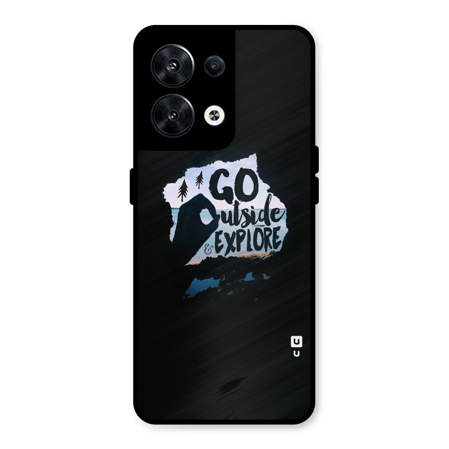 Go Outside Metal Back Case for Oppo Reno8 5G