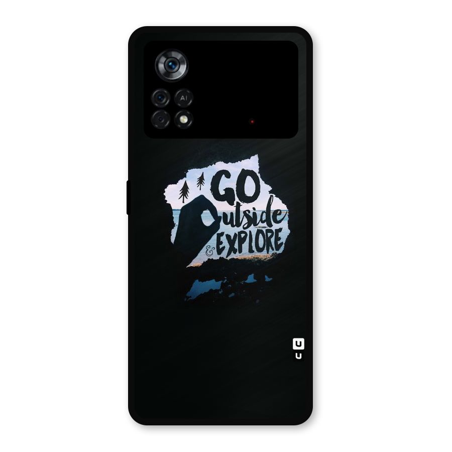 Go Outside Metal Back Case for Poco X4 Pro 5G