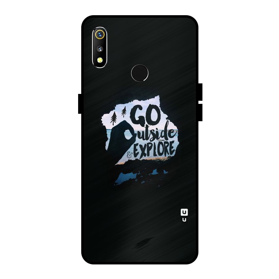 Go Outside Metal Back Case for Realme 3i