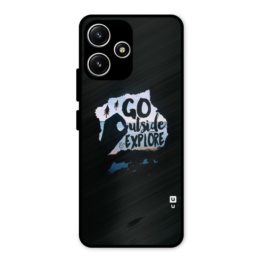 Go Outside Metal Back Case for Redmi 12 5G