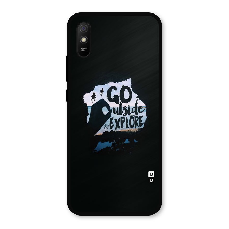 Go Outside Metal Back Case for Redmi 9i