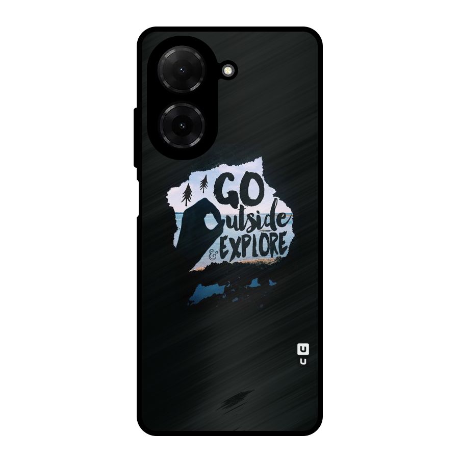 Go Outside Metal Back Case for Redmi A5 4G