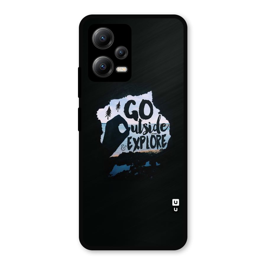 Go Outside Metal Back Case for Redmi Note 12 5G