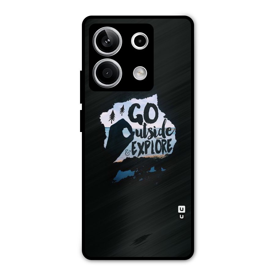Go Outside Metal Back Case for Redmi Note 13 5G